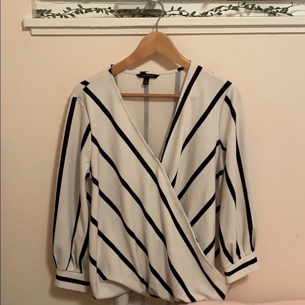 Classic black and white date night top
